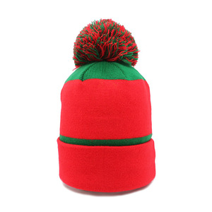 Full Customized 100% Acrylic Fabric Embroidery Logo Jacquard Knitted Beanie <b>Hat</b> Unisex Warm <b>Pompom</b> <b>Hat</b> Outdoors - Product Image 3