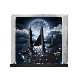 Vitrine transparente moderne pour 10365 Pirates <span class=keywords><strong>des</strong></span> Caraïbes <span class=keywords><strong>Black</strong></span> <span class=keywords><strong>Pearl</strong></span>, boîte de rangement artisanale antirouille, montage facile, housse anti-poussière - Product Image 1