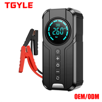 Démarreur de voiture et gonfleur de pneus pour moteurs essence et diesel, booster de batterie, pression maximale 150 PSI, alimentation de secours
