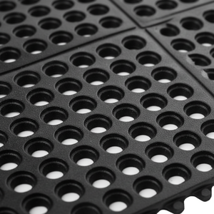 Kingrubber KM104 Tapete de <span class=keywords><strong>Goma</strong></span> Antideslizante Ligero y Encajable de 3 Pies por 3 Pies para Uso Comercial, Industrial y Marino - Product Image 2