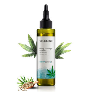Huile de chanvre naturelle pure de marque privée OEM 100% pour les soins du corps humain, vente en gros d'huile capillaire de chanvre biologique et de graines de moringa, prix - Product Image 3