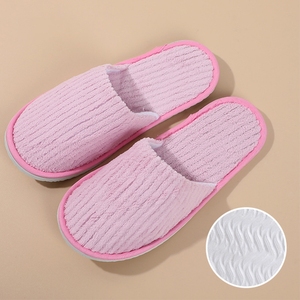 Pantoufles en molleton de corail 8mm biodégradables jetables <span class=keywords><strong>et</strong></span> écologiques pour hôtels haut de gamme, taille <span class=keywords><strong>et</strong></span> logo personnalisables - Product Image 5