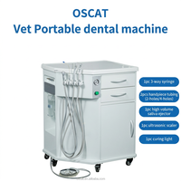 Appareil dentaire vétérinaire portable OSCAT avec compresseur 600W, détartreur ultrasonique et lampe de photopolymérisation pour les soins dentaires en clinique vétérinaire