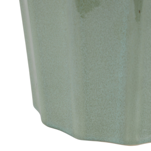 Scalloped <b>Ceramic</b> Flower <b>Pots</b> With Drainage For Indoor Outdoor Plants 2 Pack - Product Image 4