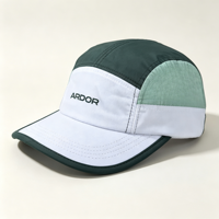 Casquette de course non structurée à 7 panneaux avec logo personnalisé, séchage rapide, bord souple, respirante, légère, casquette de camping vierge multicolore, vente en gros