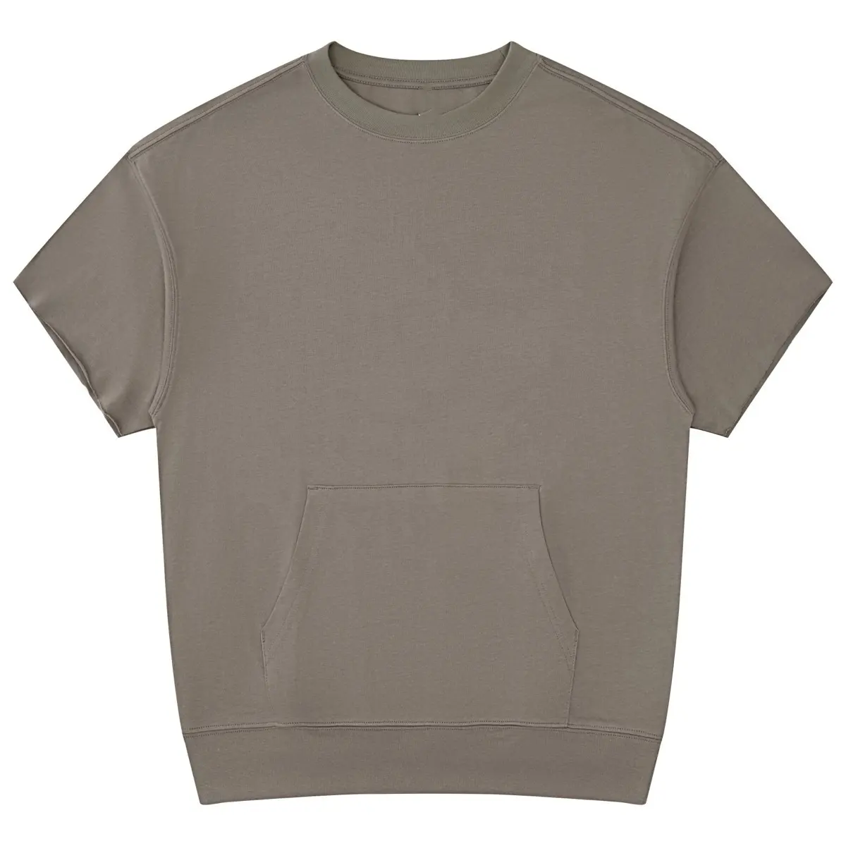 Grote Pocket C Argo 60 Katoen 40 Polyester Dik Kraag T-Shirt Custom Oversized Blanco T-Shirt