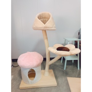 Cat Trees Floral Pattern 94x84x62cm Durable Cat Bed Sisal <b>Scratching</b> <b>Post</b> For Cats - Product Image 4