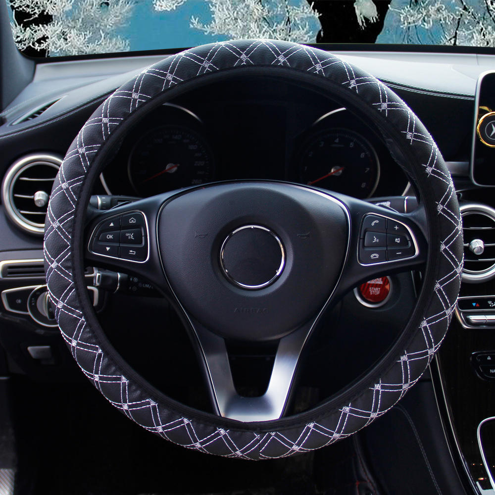 Black white line (Elastic steering wheel cover)