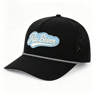 Premium 5 Panel Laser Perforated Golf Rope Hat <b>Waterproof</b> Baseball <b>Cap</b> - Product Image 1