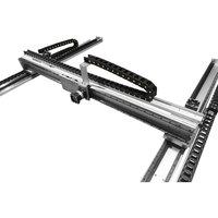Module de table coulissante linéaire à crémaillère large 145, système automatique en aluminium 6061 robuste avec guide linéaire transversal à roulement pour charges lourdes