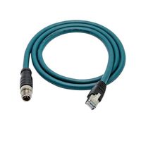 Connecteur mâle M12 RJ45 pour usage industriel, contact en laiton, boîtier ABS/Nylon/PC, adaptateur 4/8 broches vers RJ45