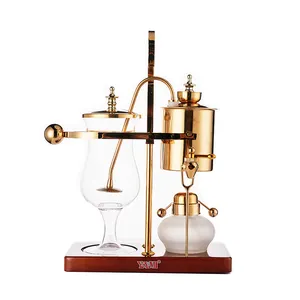 Belgischen Belgien Luxus Königlichen Familie Balance Siphon Siphon Kaffee Tee Topf Maker Goldene