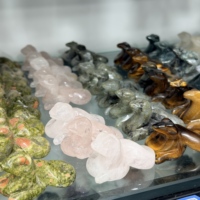 Figurine de serpent en pierre naturelle brute en gros : Quartz rose, Quartz clair, Unakite, Jaspe océanique, Œil de tigre – Guérison Feng Shui