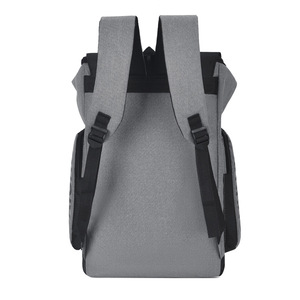 Chunji Daishu Men's <b>Backpack</b> 18 In Large Capacity Casual Outdoor Student Use Detachable Strap Gray <b>Black</b> Splicing Design - Product Image 2
