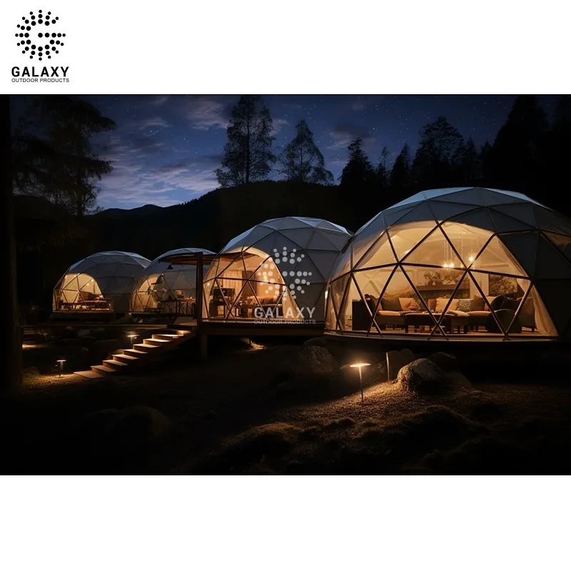 Inflatable event luxury dome glamping transparent outdoor event camping geodesic dome tent