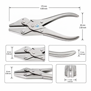 คีมตัดหมุดสแตนเลสสำหรับสัตว์ อุปกรณ์ผ่าตัดสัตว์ คีมบิดหมุดแบบใช้มือ - Product Image 5