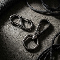 Porte-clés métalliques personnalisés, cordons pour téléphone portable, mousquetons d'escalade, clips en forme de 8, accessoires de bricolage en bronze antique