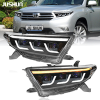 JUSHUN LED lampe frontale et feux de jour pour Toyota pour Highlander 2012-2014 pièces automobiles avec température de couleur 6000k