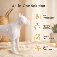 Mannequin de chien en fibre de verre Dogo Argentino pour l'affichage de vêtements et harnais pour grands chiens, modèle détachable, accessoire de photographie, vente en gros