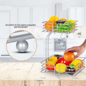 Mode Chefarone Fruit <span class=keywords><strong>Etagere</strong></span> 2 niveaux panier <span class=keywords><strong>Meta</strong></span> multifonctionnel panier de fruits empilable panier pour fruits et légumes - Product Image 4