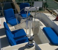 Siège de bateau pliable FOYO de qualité marine, rembourré, inclinable, avec coussin