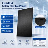 Panneau solaire flexible monocristallin 550W haute efficacité pour camping-car, bateau, extérieur et alimentation portable – Vente en gros