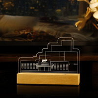 Trophées lumineux créatifs Personnage de base en bois massif personnalisé et cadeaux acryliques commémoratifs créatifs personnalisés