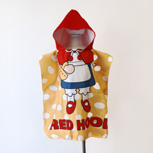 Serviette <span class=keywords><strong>de</strong></span> <span class=keywords><strong>plage</strong></span> à capuche pour enfants avec logo personnalisé en gros, serviette <span class=keywords><strong>de</strong></span> bain poncho, haute absorption d'eau, tissu éponge, boutons à pression sur les côtés - Product Image 3