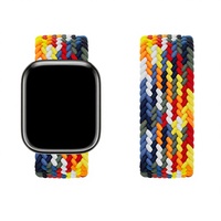 Bracelet de montre à boucle simple, sans boucle, en nylon tressé élastique, universel pour Iwatch 8/7/se