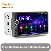 Autoradio Android BQCC 7 pouces à double DIN avec Carplay sans fil, navigation GPS USB, Wifi, lecteur multimédia FM, charge Type-C
