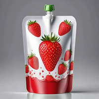 Feiao Groothandel Op Maat Bedrukte 100ml 200ml Fruit Sap Water Spuitzak Plastic Vloeistof Staande Doypack Spuitzak