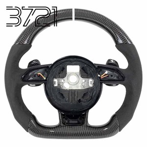 For Audi A6 A5 A4 A7 A8 A3 RS3 RS4 RS5 RS6 RS7 <b>Racing</b> Sport Leather Carbon Fiber Steering <b>Wheel</b> - Product Image 1