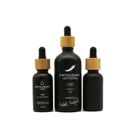 330Pcs Botol Minyak Esensial Kosmetik Premium Matte Hitam 15ml-100ml dengan Tutup Bambu dan Pipet Kaca, Dapat Disesuaikan, Cetak Sablon