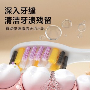 Cepillo de dientes con cabezal mediano y grande, cerdas duras de alta densidad para limpieza de dientes con sarro, placa y manchas, uso para adultos - Product Image 5