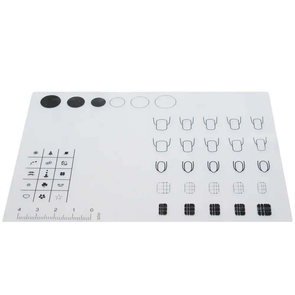 Professional Polish Simply Workspace Pad Silicone Stamping Mat Practice Nail Art Tool