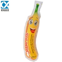 Récipients de boisson personnalisables en forme de tige de 100ml avec sac en plastique de qualité alimentaire disponibles en différentes formes sacs de boisson en forme de banane