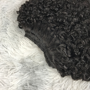 Hot bán giá rẻ 100% Remy Trinh cambodin tóc con người Full Head 3C 4A kinky xoăn clip trong phần mở rộng tóc cho phụ nữ da đen - Product Image 2