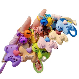 Porte-clés en résine motif poney cœur de cheval, breloque pour téléphone et sac, cadeau pour étudiant, souvenir de fête, porte-clés promotionnel en plastique - Product Image 2