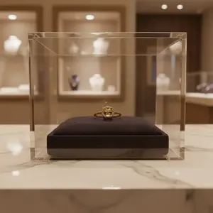 Bague classique en or avec motif cœur et petites pierres, bijoux légers et tendance pour femmes - Product Image 3