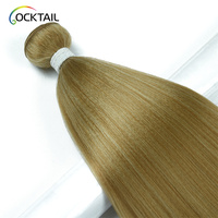Mèches de cheveux synthétiques en fibres protéinées à texture yaky tissage de cheveux synthétiques monobloc