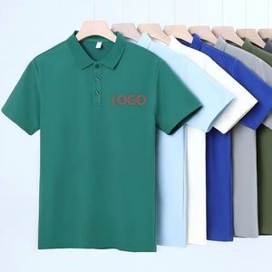 เสื้อโปโลผู้ชายผ้าฝ้ายแท้ 100% หนานุ่ม สีพื้น ขายส่ง แขนสั้น ระบายอากาศได้ดี ไซส์ Unisex - Product Image 1