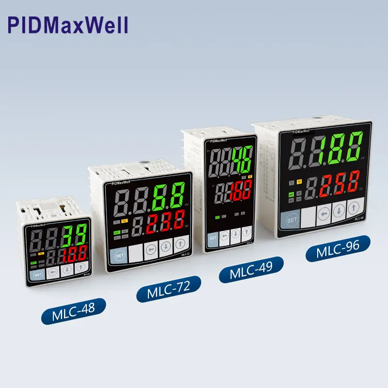 53mmの深さのショートボディ自動チューニングpid on off temperature thermocontrollers、0.5% FS精度