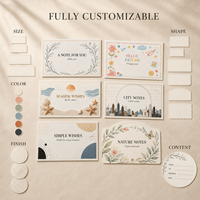 Biglietti d'Auguri Completamente Personalizzabili a Tema Assortito, Carte in Varie Forme e Colori con Carta Opaca Testurizzata per Regali e Auguri Quotidiani