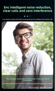 Gafas Inteligentes <span class=keywords><strong>de</strong></span> 800W Píxeles, 1080P, con Reconocimiento <span class=keywords><strong>de</strong></span> Objetos por IA, Traducción Basada en ChatGPT, Grabación <span class=keywords><strong>de</strong></span> Video, Compatibles con Aplicaciones Táctiles - Product Image 4