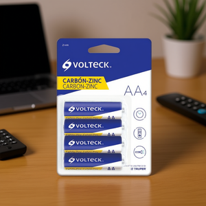 Pilas de Zinc de Carbono AA Volteck, Paquete de 4, Modelo ZI-AA para Electrónica de Consumo, Fuente de Energía Confiable - Product Image 2