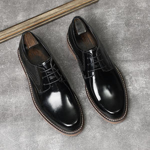 Newly launched best-selling factory wholesale colorful men's leather <b>shoes</b> with lacesshoesgenuine leather business formal <b>shoes</b> - Product Image 2