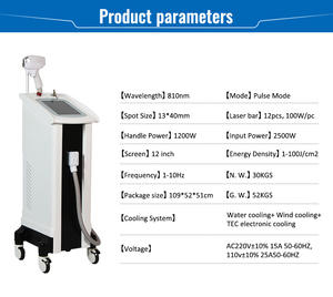 Machine d'épilation au laser diode 808 nm + Nd YAG 2 en 1 haut de gamme 1200 W avec refroidissement par air/eau pour une épilation permanente - Product Image 4