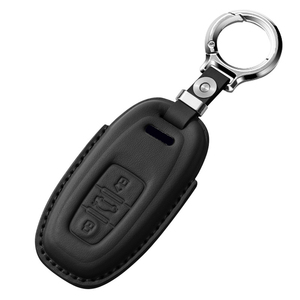 Housse de protection pour <span class=keywords><strong>clé</strong></span> de voiture en cuir de vachette pour <span class=keywords><strong>Audi</strong></span> A4 A5 A6 Q5 SQ5 A7 A8, <span class=keywords><strong>double</strong></span> couture, anti-rayures, coque de protection pour télécommande intelligente - Product Image 5