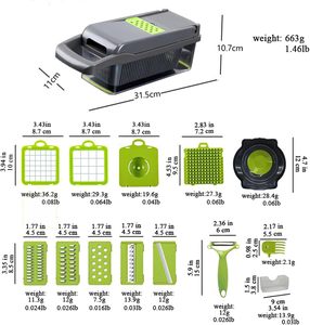 Hot Sale New 16 in 1 Multifunctional <b>Vegetable</b> Cutter Manual <b>Vegetable</b> Onion <b>Chopper</b> Food <b>Chopper</b> Kitchen Cutter Carrot <b>Chopper</b> - Product Image 5