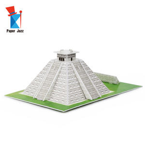 Mini <span class=keywords><strong>pirámide</strong></span> Maya más vendida, modelo <span class=keywords><strong>3D</strong></span>, rompecabezas de papel, regalo promocional - Product Image 3